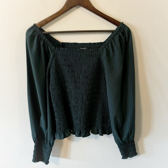 Madewell Lucie Bubble-Sleeve Smocked Top - Picture 2 of 4